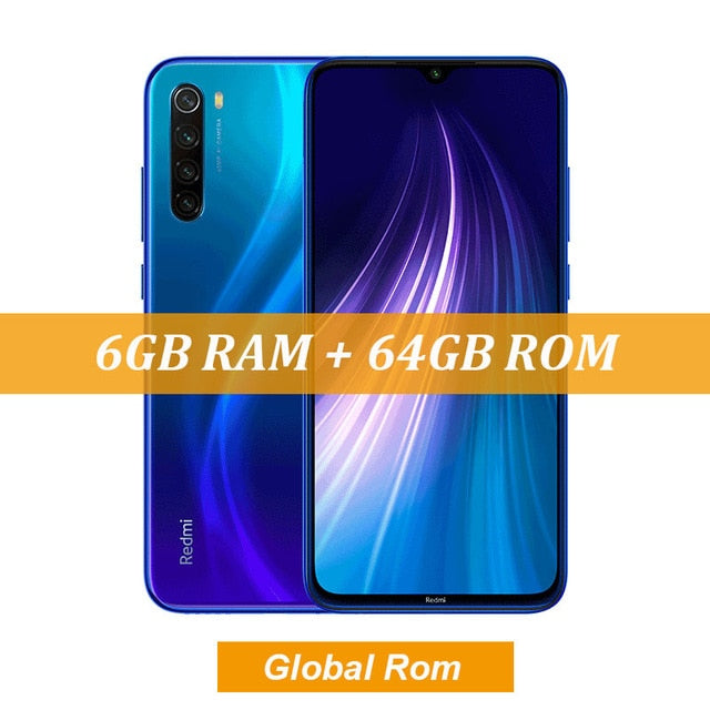 New Global ROM Xiaomi Redmi Note 8 4GB 64GB 48MP Quad Camera Smartphone Snapdragon 665 Octa Core 6.3" FHD Screen 4000mAh