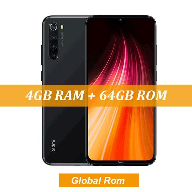 New Global ROM Xiaomi Redmi Note 8 4GB 64GB 48MP Quad Camera Smartphone Snapdragon 665 Octa Core 6.3" FHD Screen 4000mAh