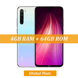 New Global ROM Xiaomi Redmi Note 8 4GB 64GB 48MP Quad Camera Smartphone Snapdragon 665 Octa Core 6.3" FHD Screen 4000mAh