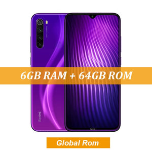 New Global ROM Xiaomi Redmi Note 8 4GB 64GB 48MP Quad Camera Smartphone Snapdragon 665 Octa Core 6.3" FHD Screen 4000mAh