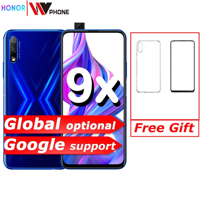 Honor 9x Smart Phone Kirin 810 Octa Core 6.59 inch Lifting Full Screen 48MP Dual Cameras 4000mAh GPU Turbo Mobile Phone